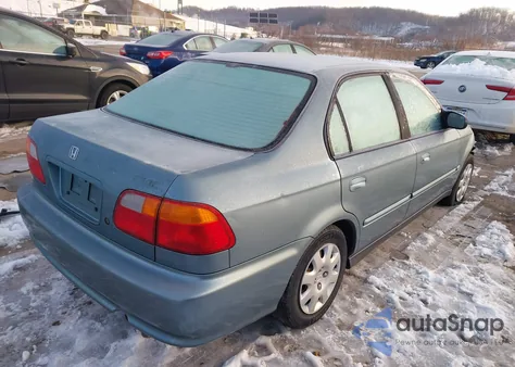 2000 Honda Civic Value Package z USA, uszkodzony, nr VIN 2HGEJ6616YH549734